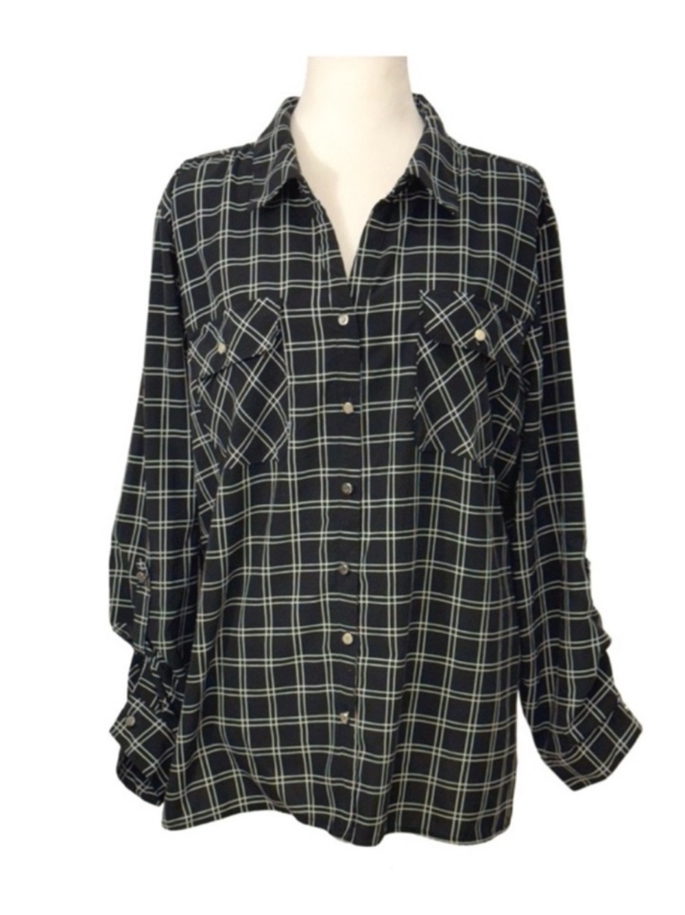 Notations Button Down Blouse